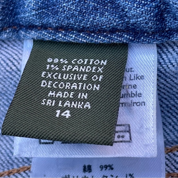 Eddie Bauer Capri Jeans Womens 14 Med Wash Blue Vintage 2009 Comfort plus size - Picture 4 of 16